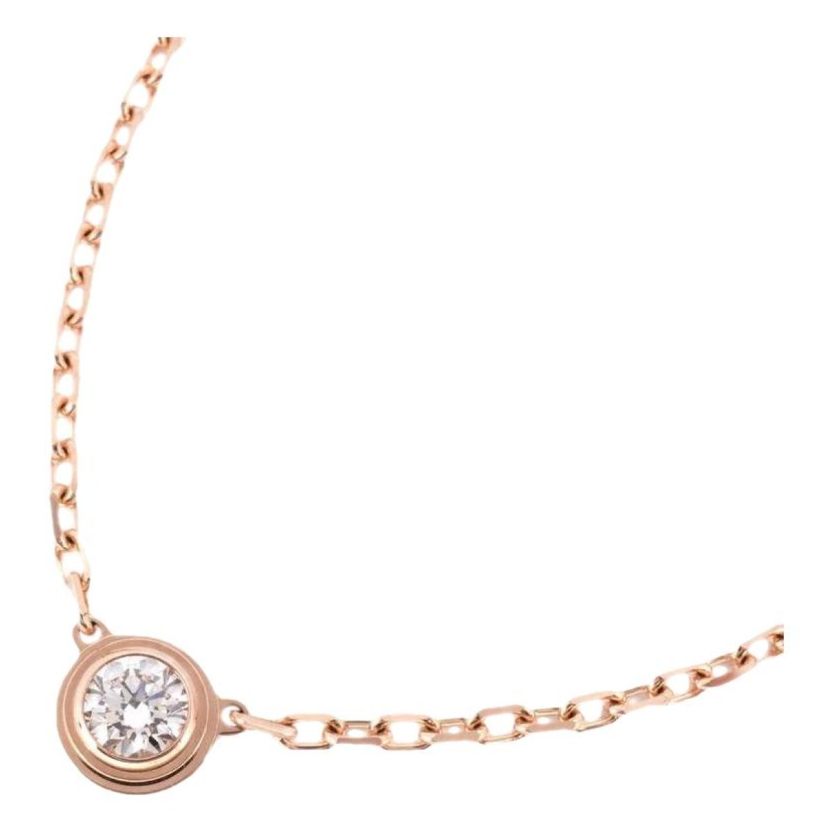 C pink gold necklace