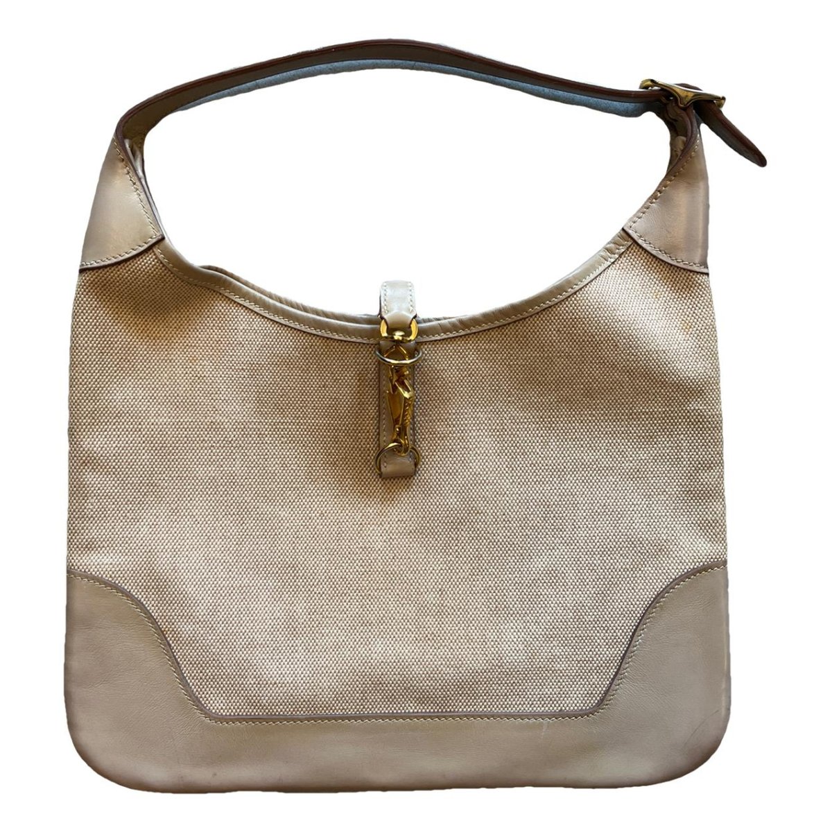 Trim leather handbag