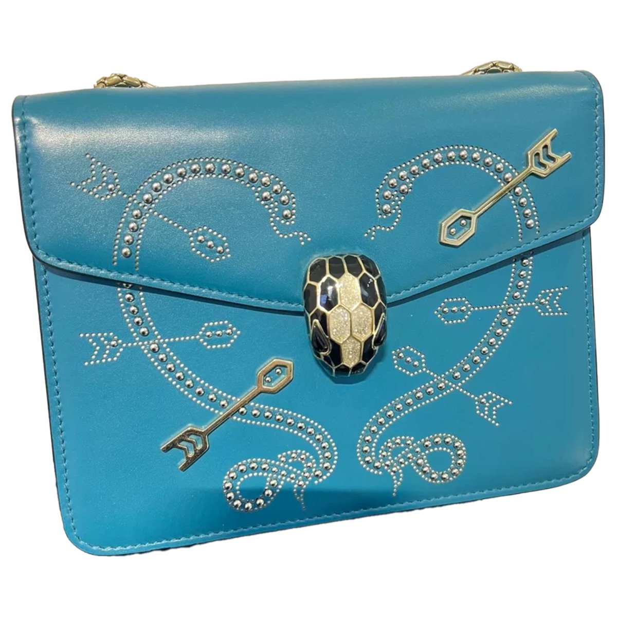 Serpenti leather handbag