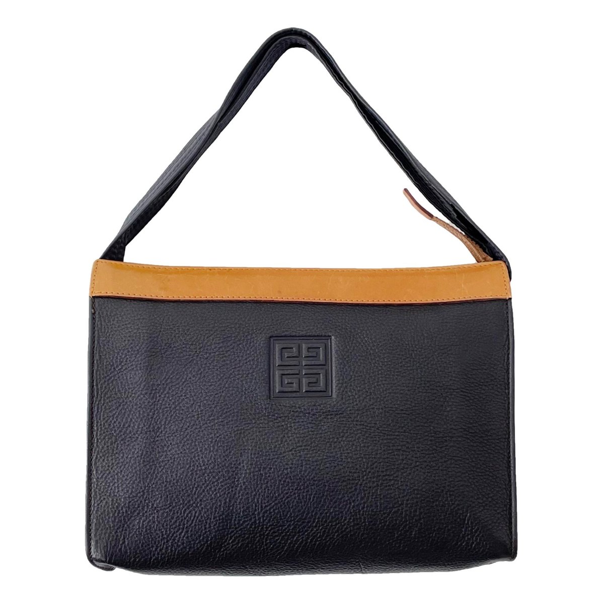 Emblem leather handbag