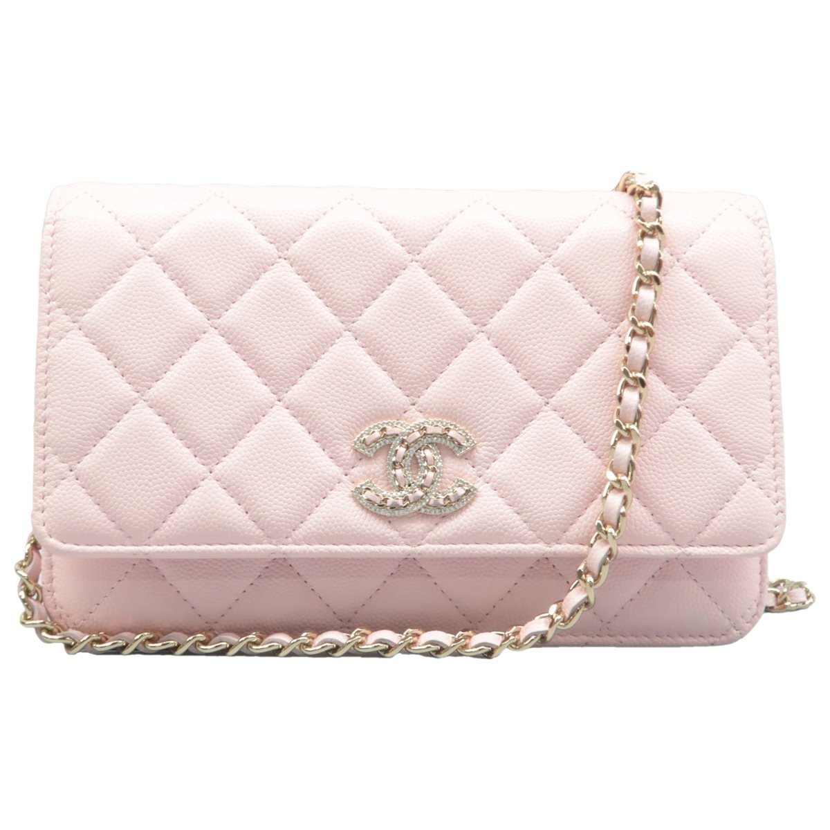 Wallet On Chain leather handbag
