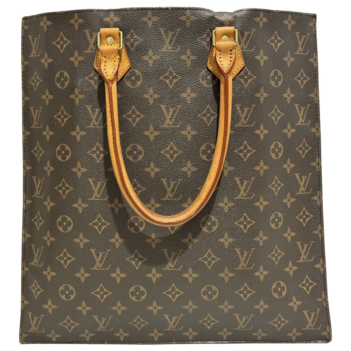Plat leather handbag