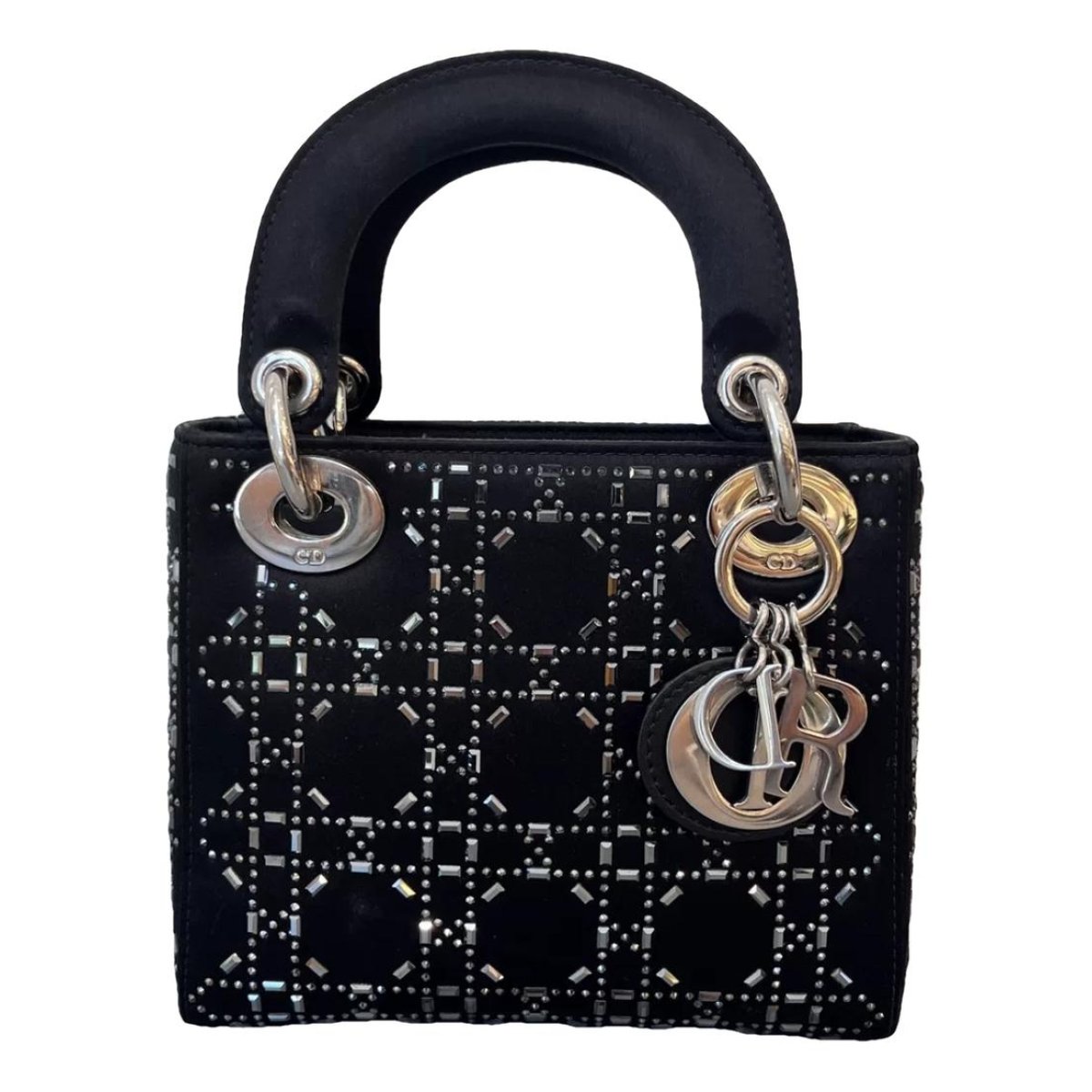 Lady Dior silk handbag