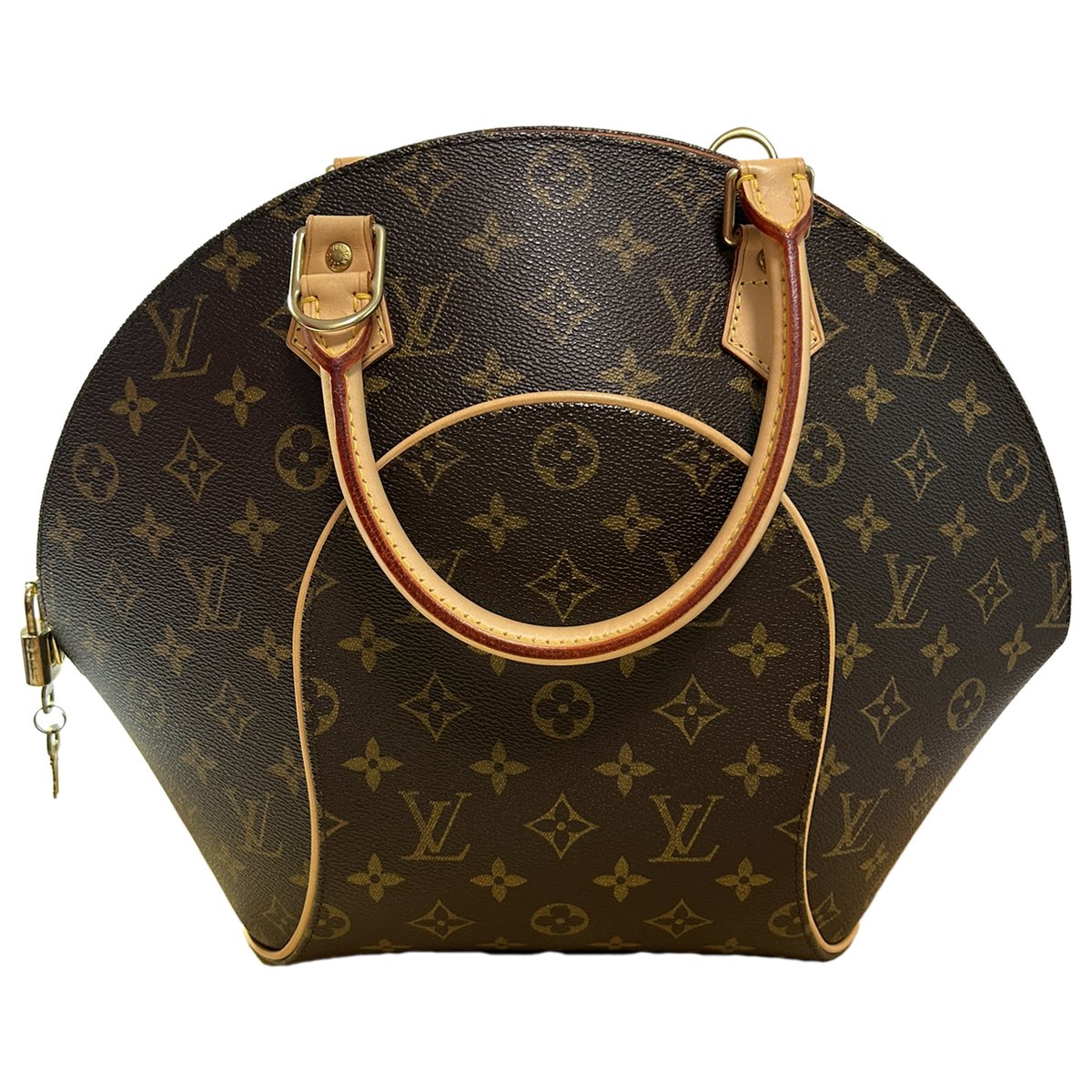 Ellipse leather handbag