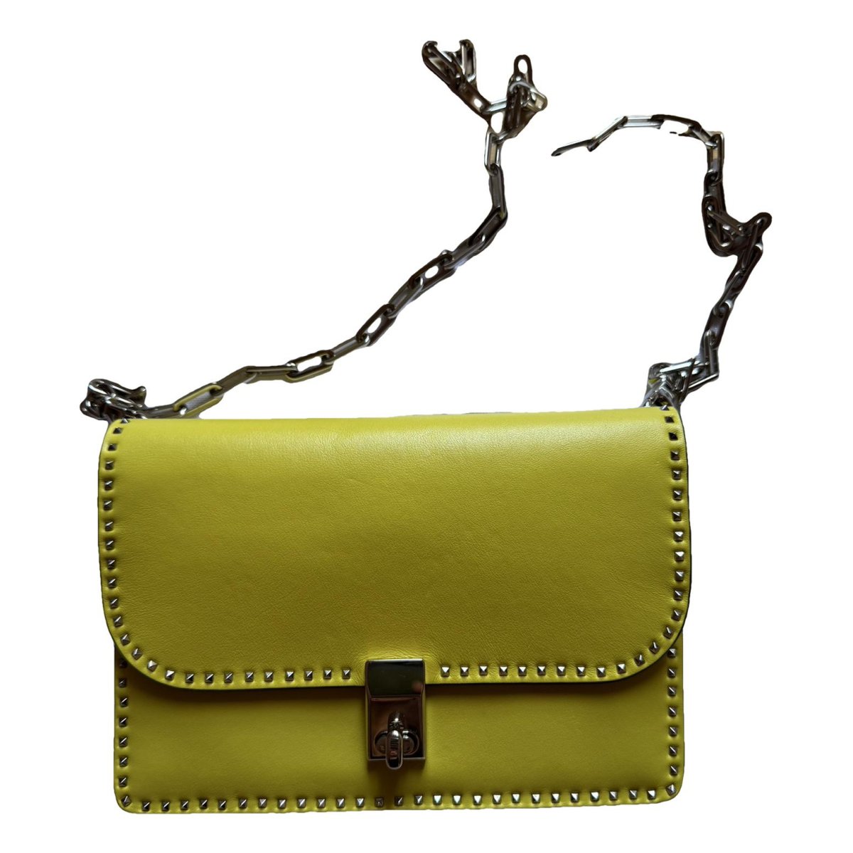 All over chain leather crossbody bag