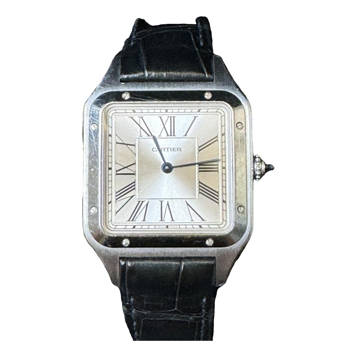 Santos Dumont silver watch
