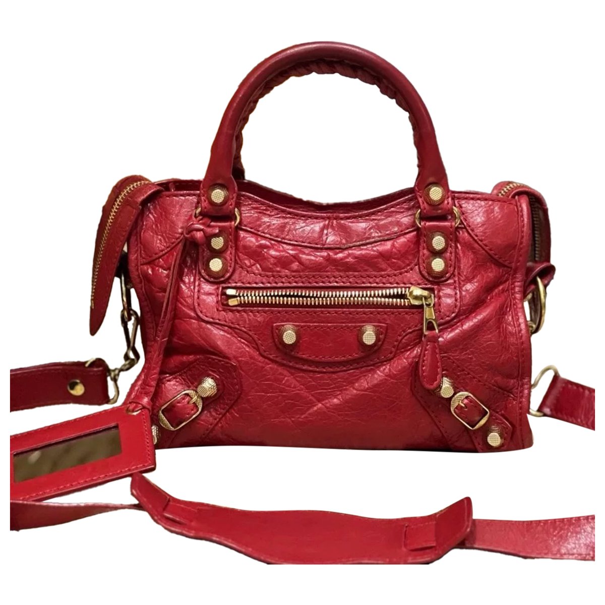 Classic Metalic leather handbag