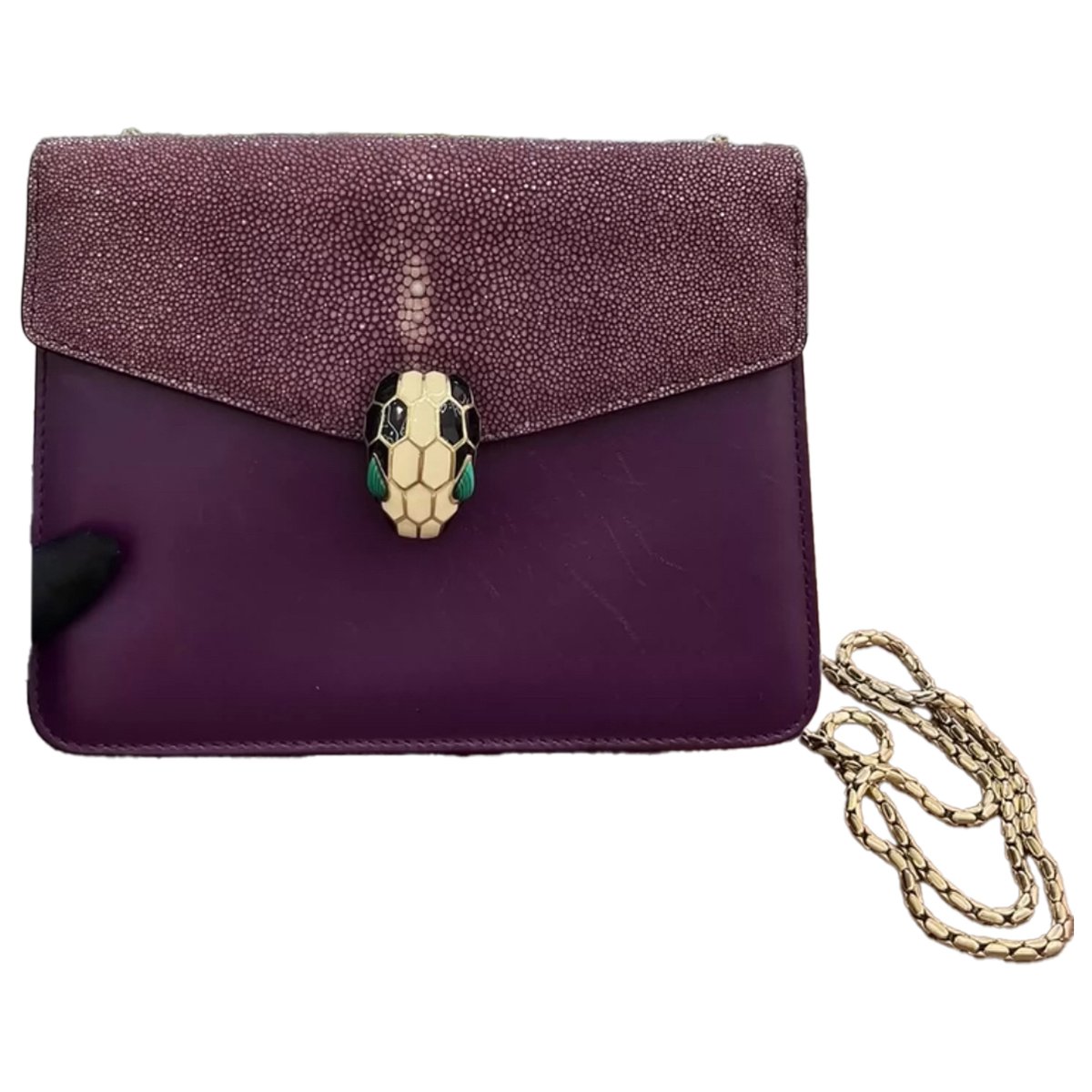Serpenti leather handbag