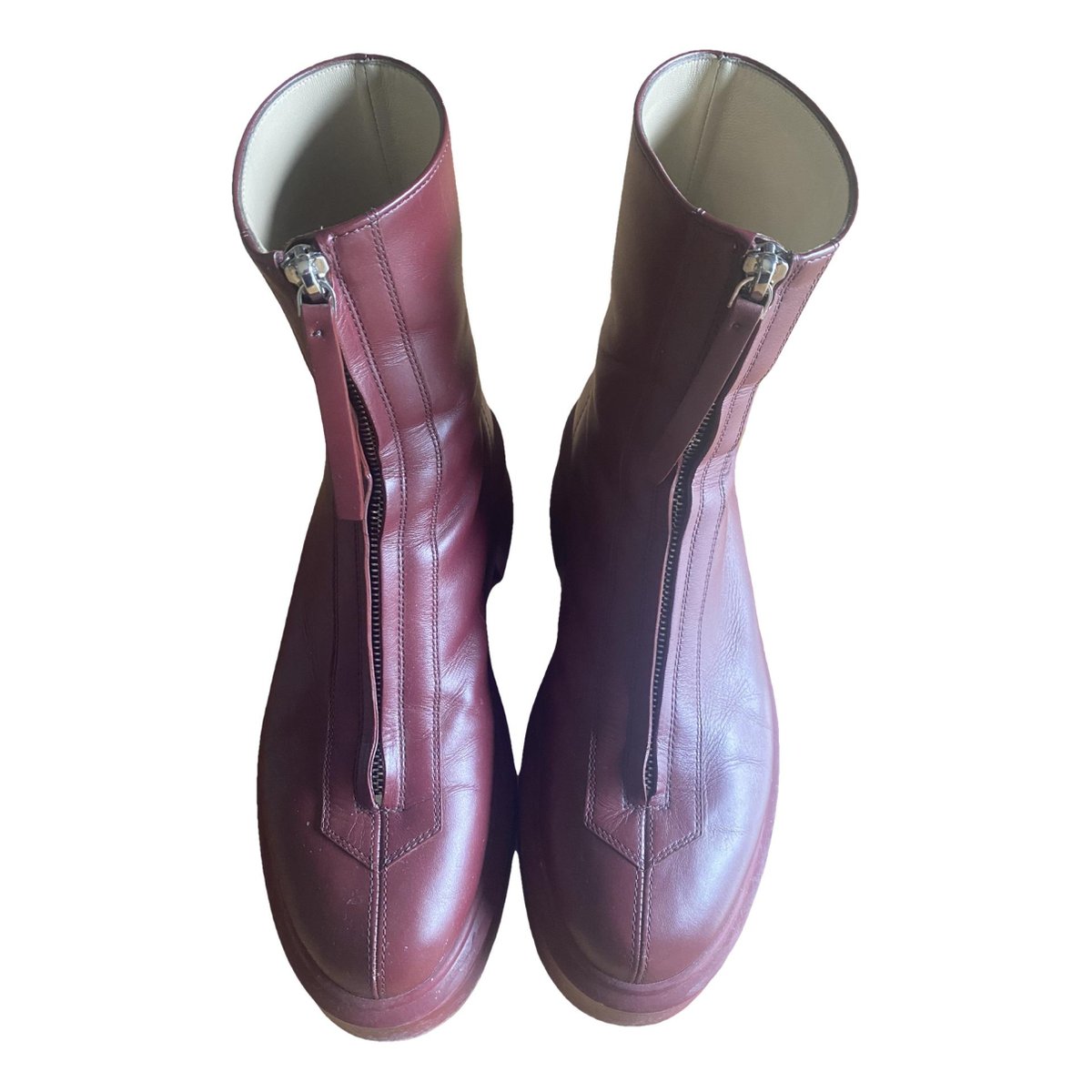 Zipped 1 leather boots