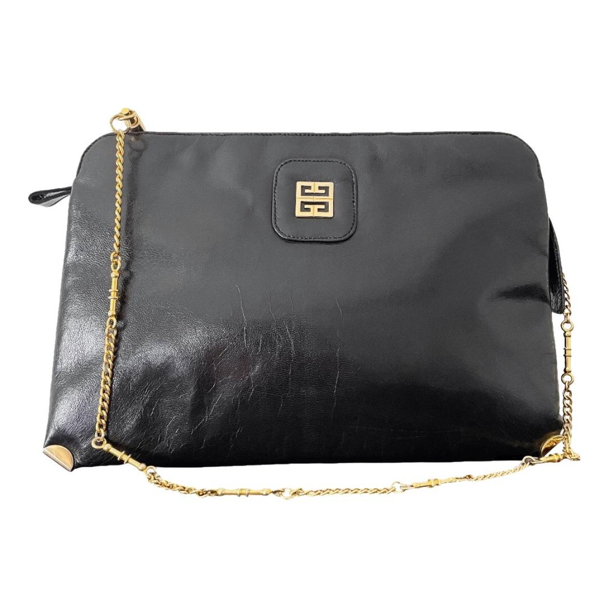 Emblem leather handbag