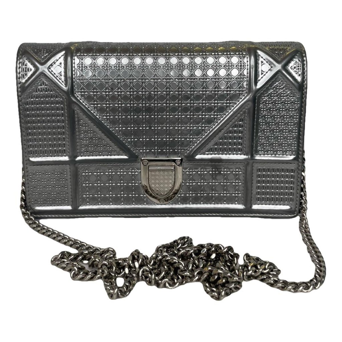 Wallet On Chain Diorama leather crossbody bag