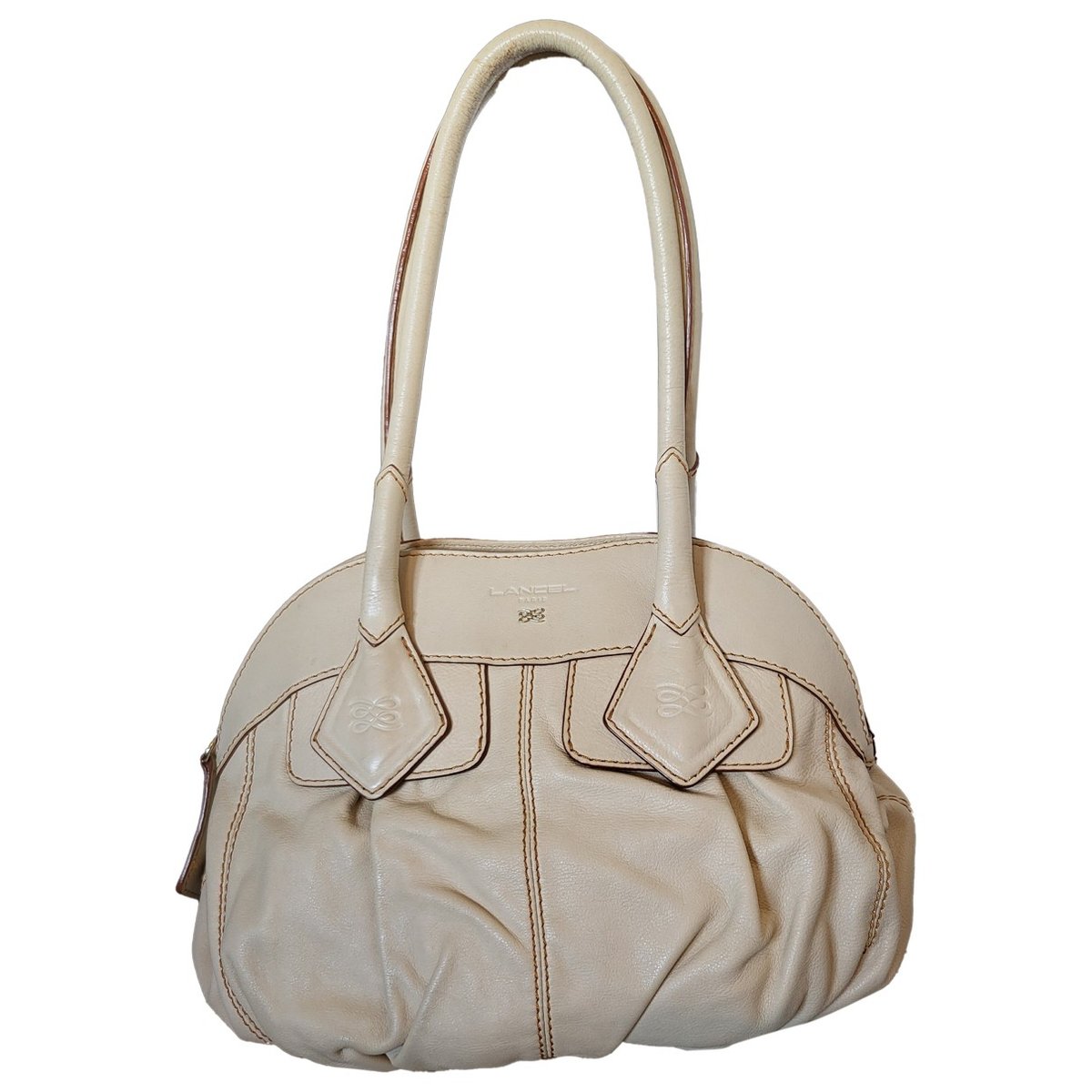 Gousset leather handbag