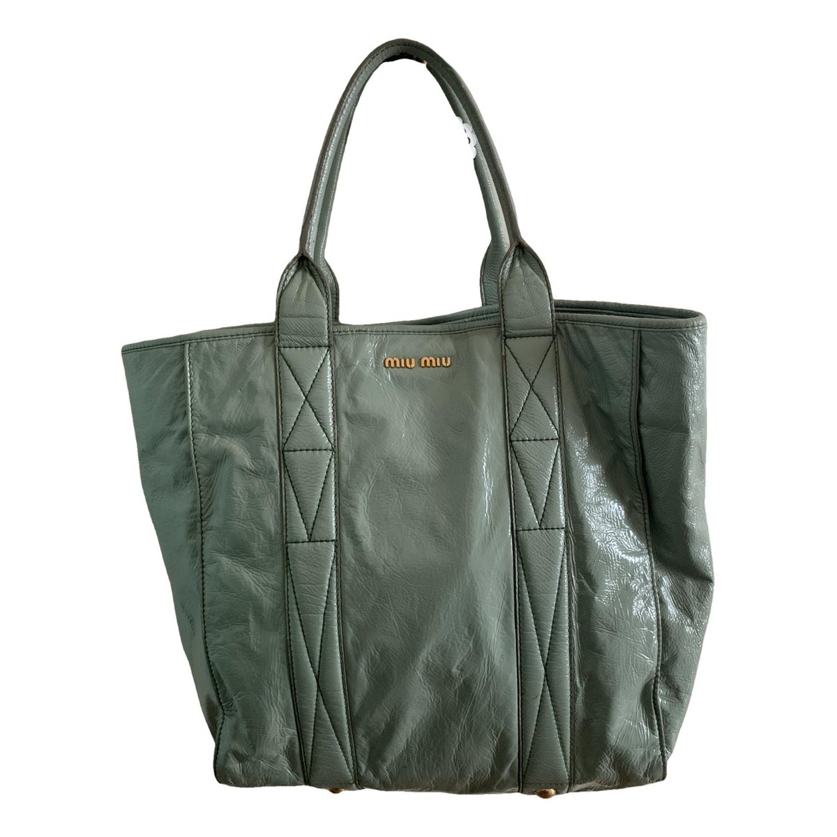 Vitello patent leather handbag