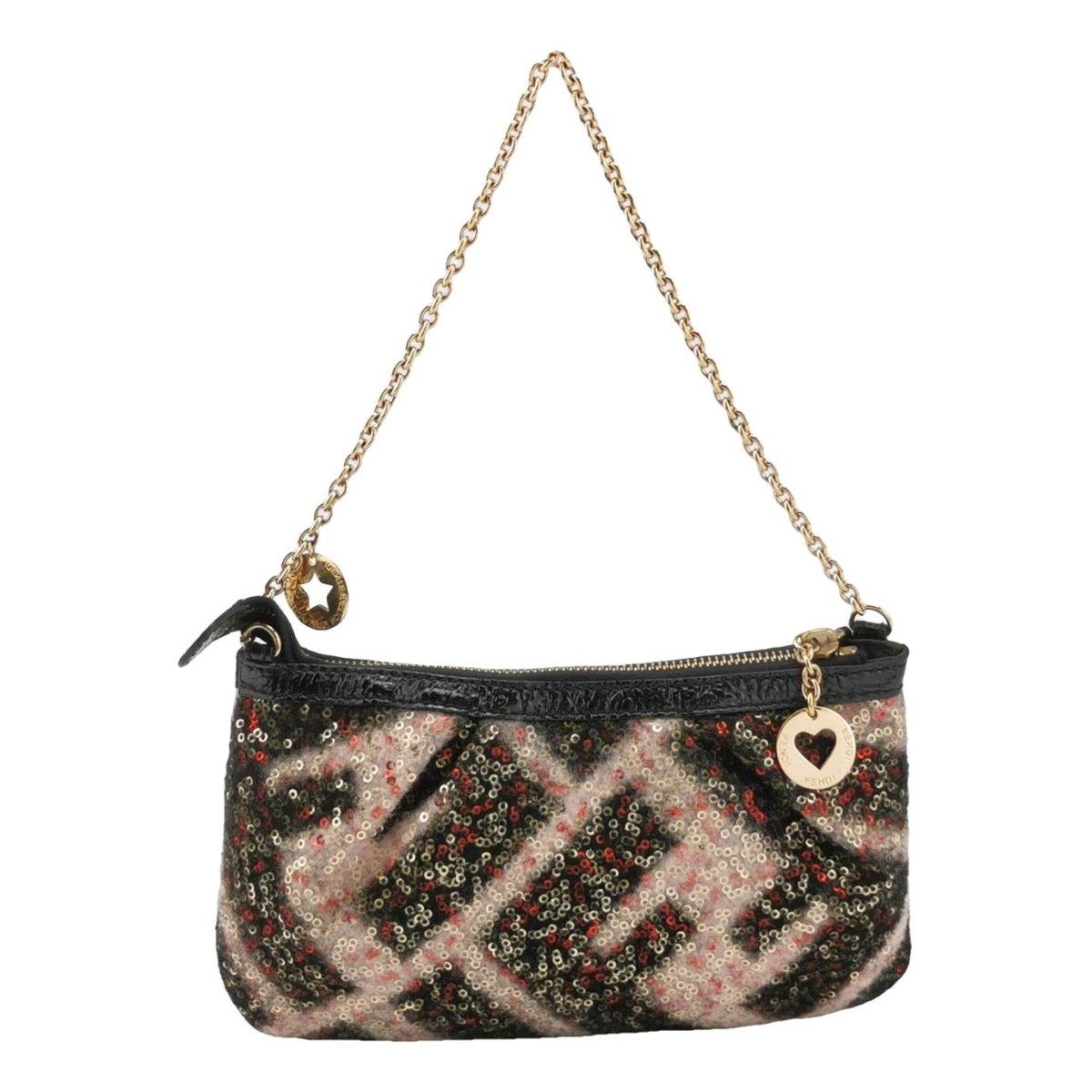 Baguette Chain glitter handbag