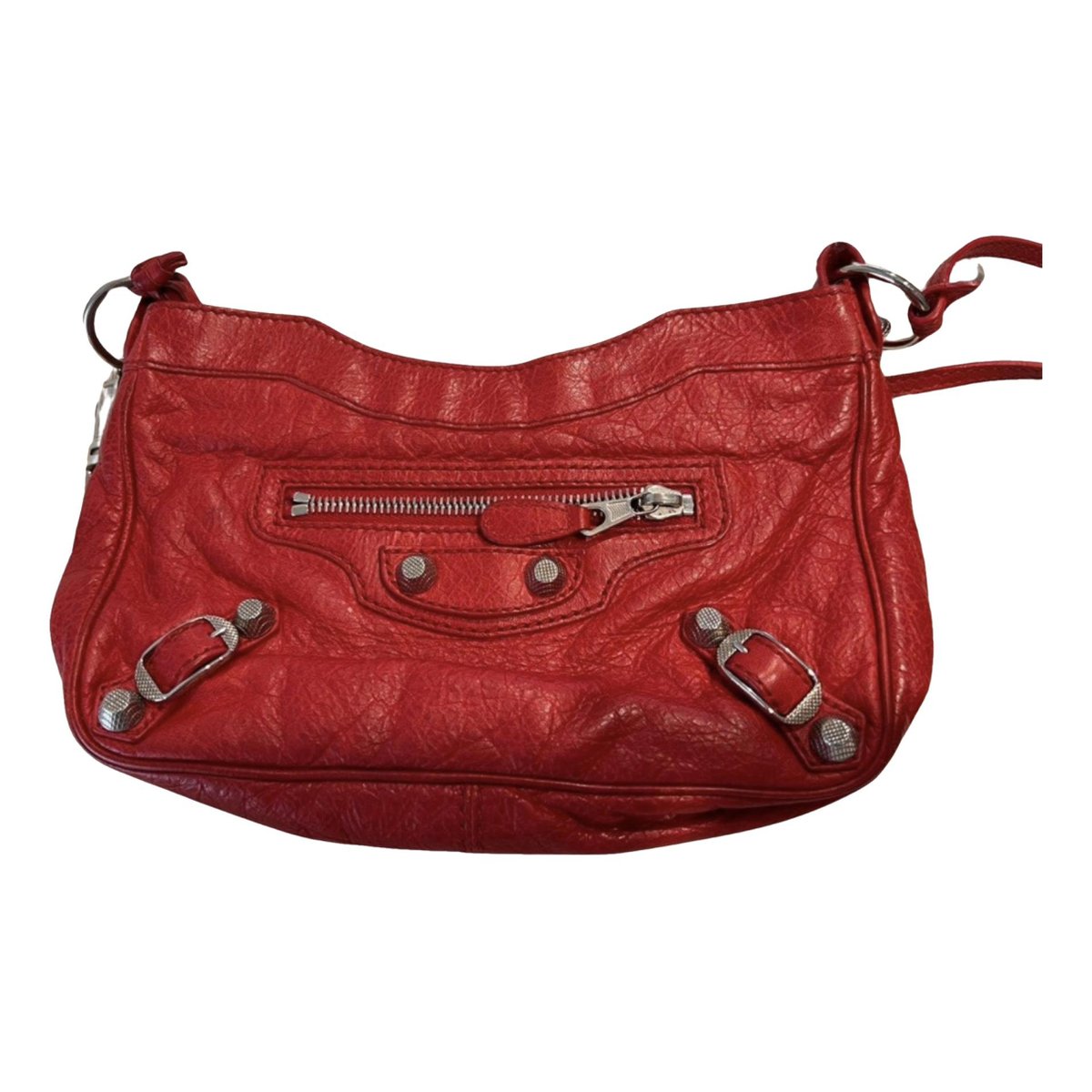 Hip leather crossbody bag