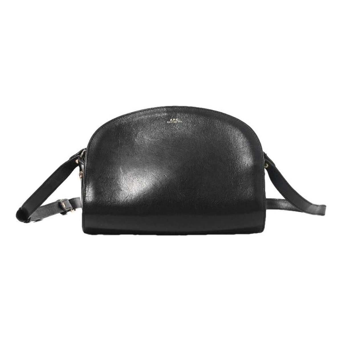 Demi-lune leather crossbody bag