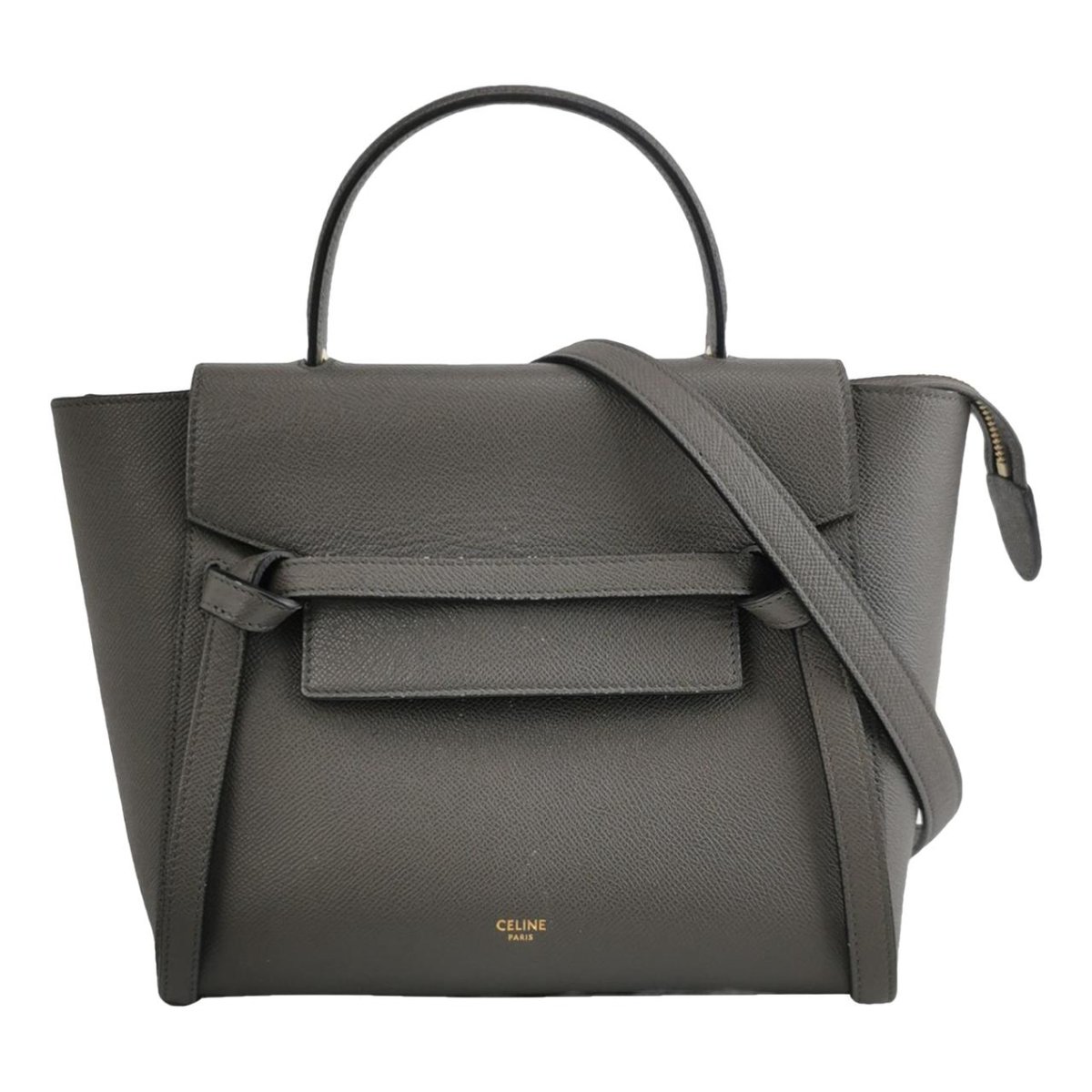 Belt leather crossbody bag