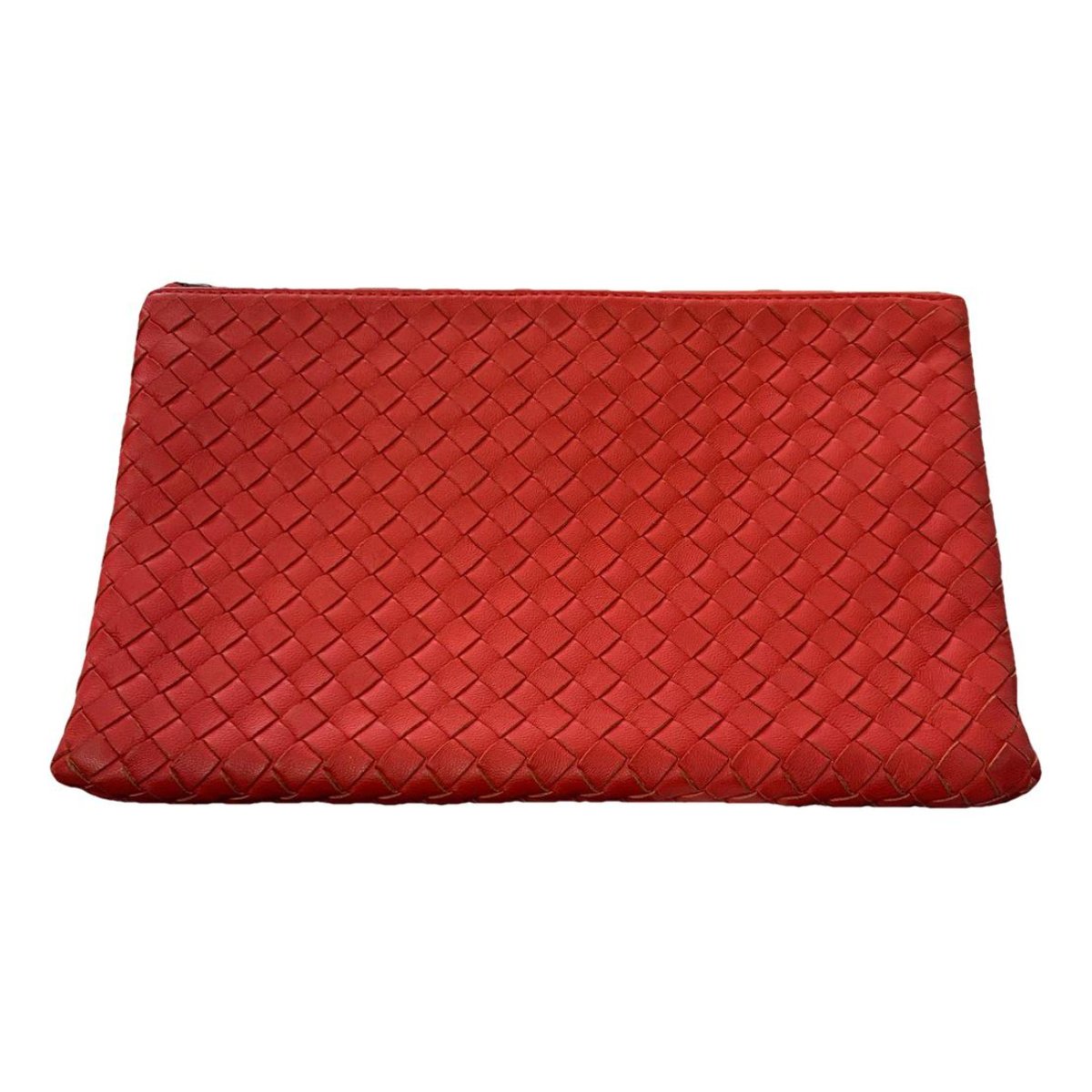 Snap leather clutch bag