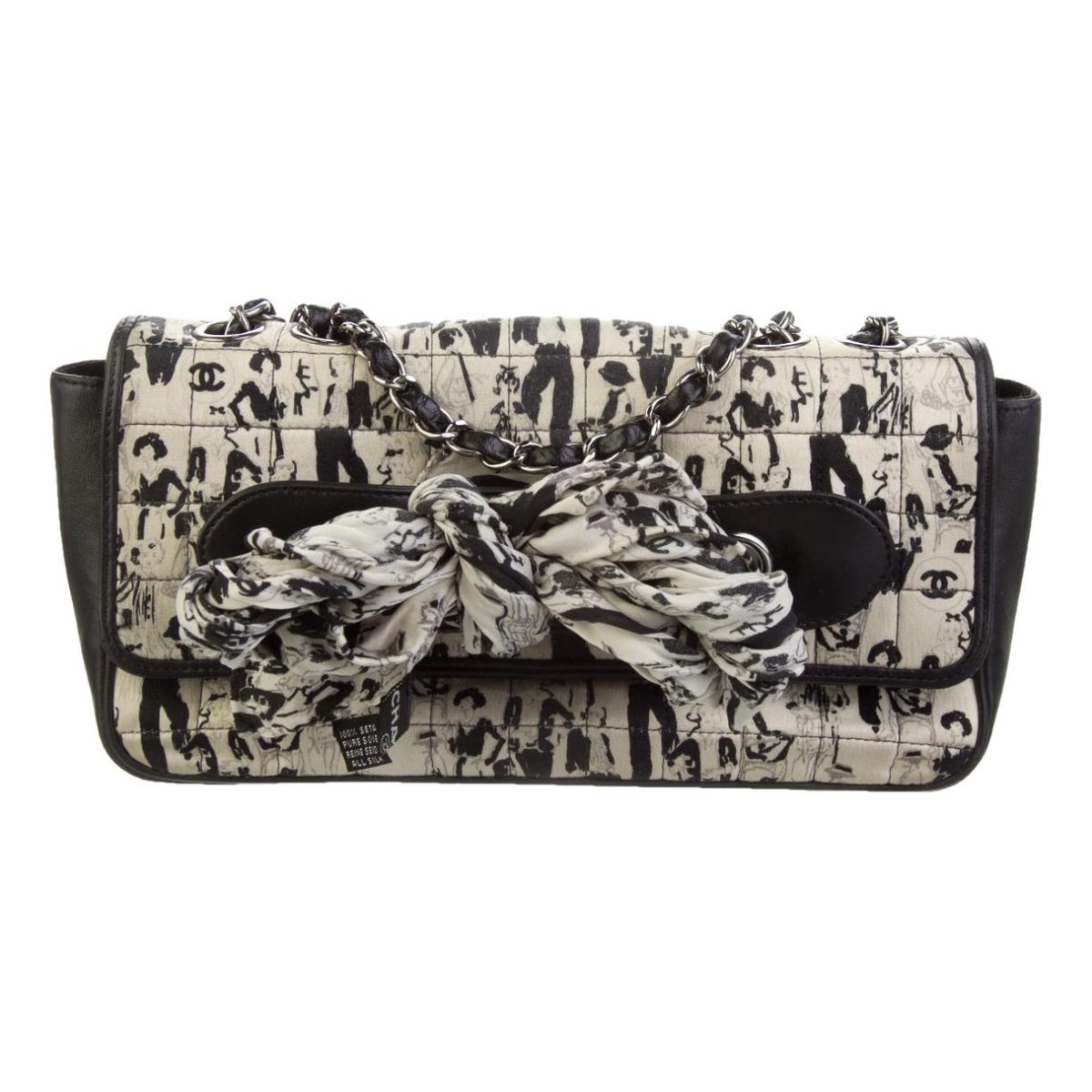 Trendy CC Flap cloth handbag