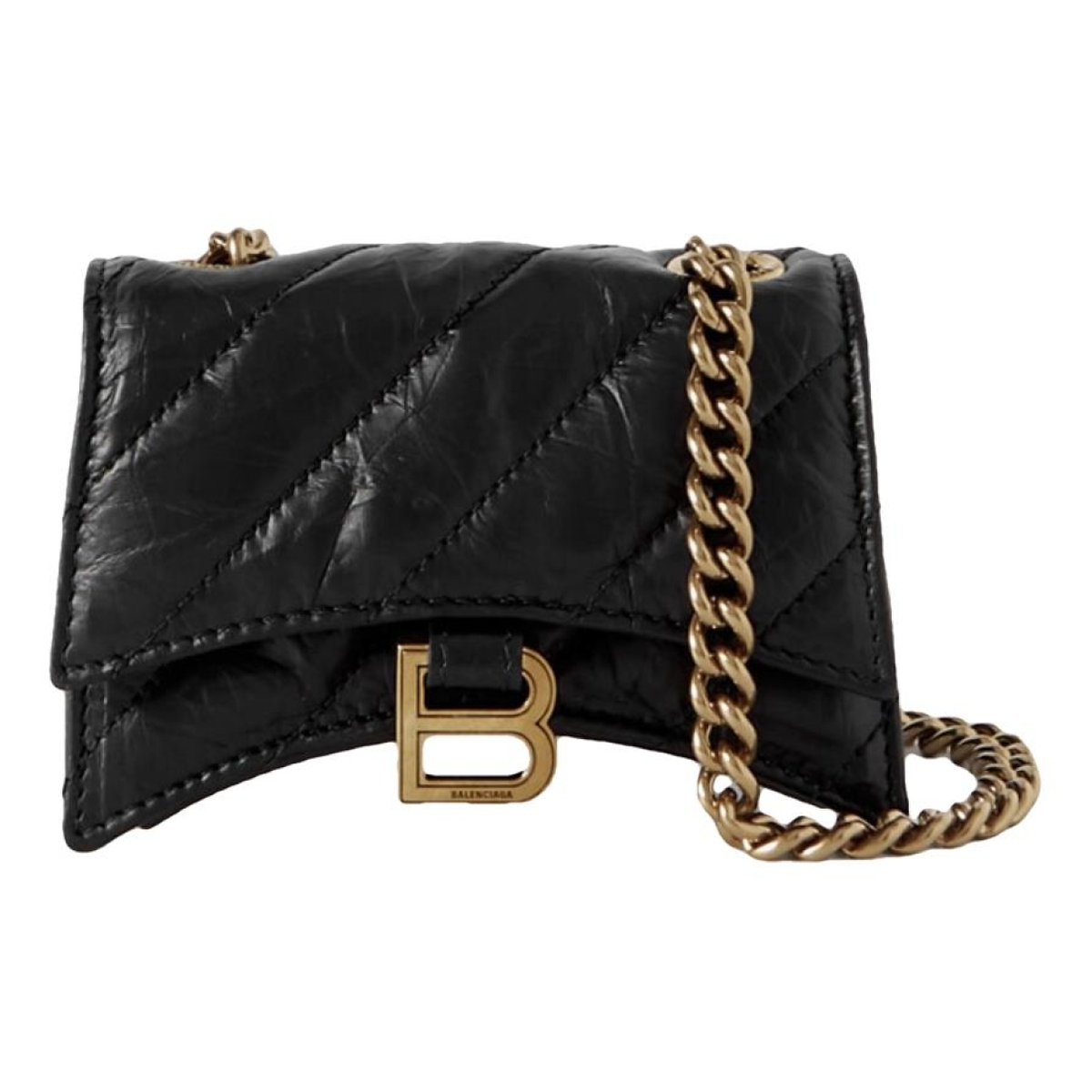 Crush leather handbag