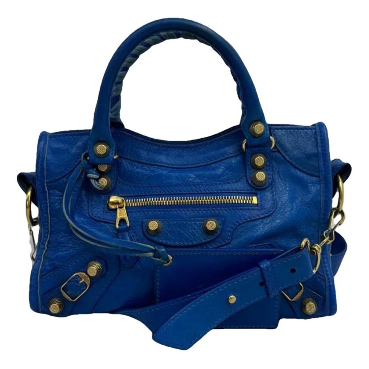 City leather handbag
