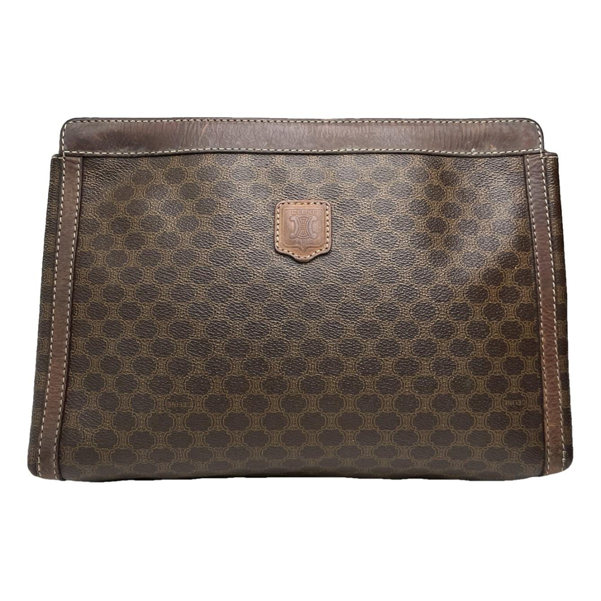 Triomphe leather clutch bag