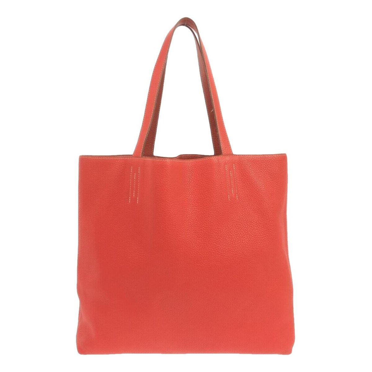 Double sens leather tote