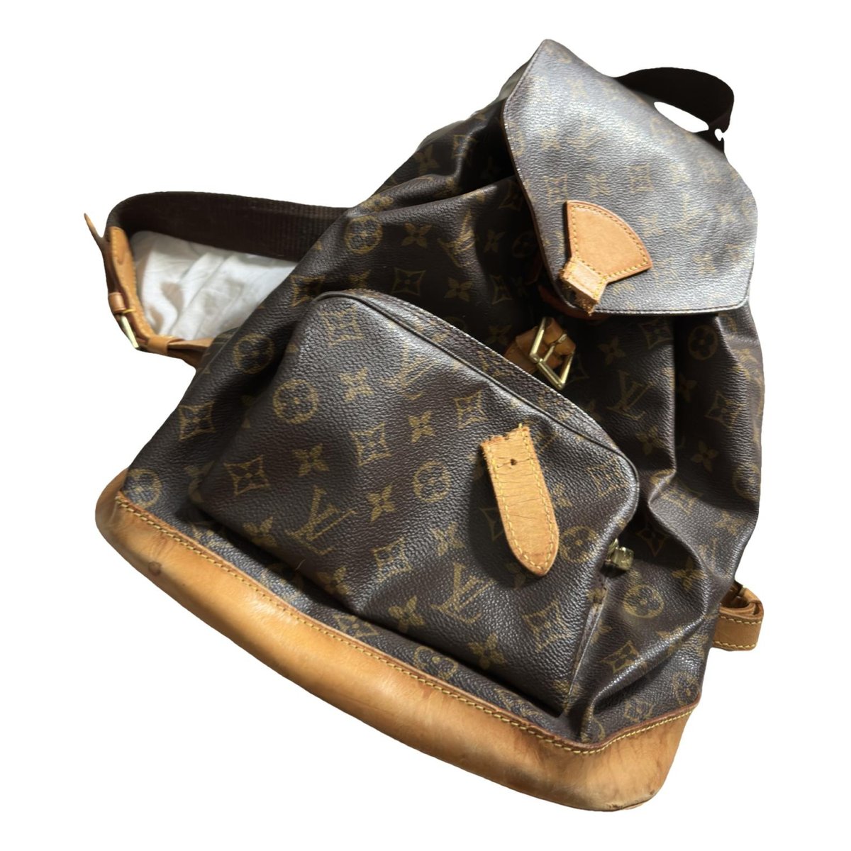 Montsouris Vintage leather backpack
