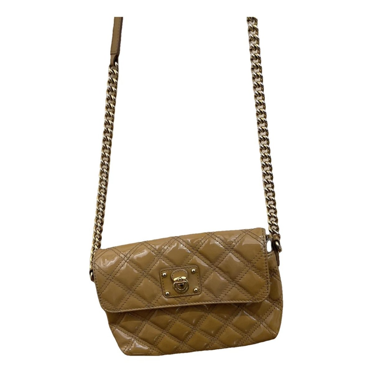 Single patent leather crossbody bag