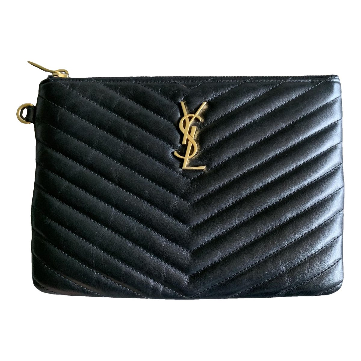 Loulou leather clutch bag