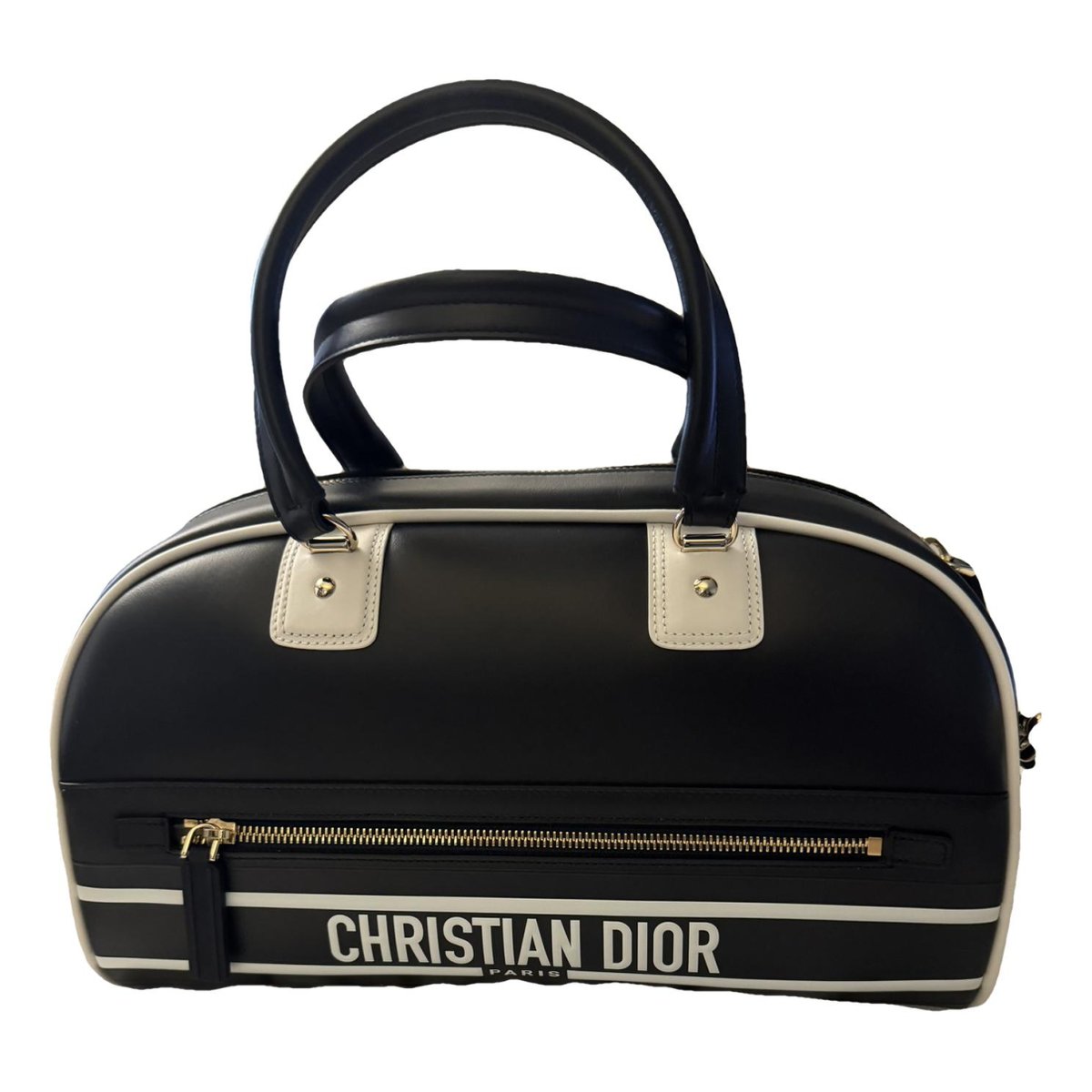Dior Vibe Zip Bowling leather handbag