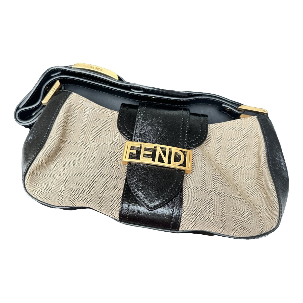 Fendigraphy leather handbag
