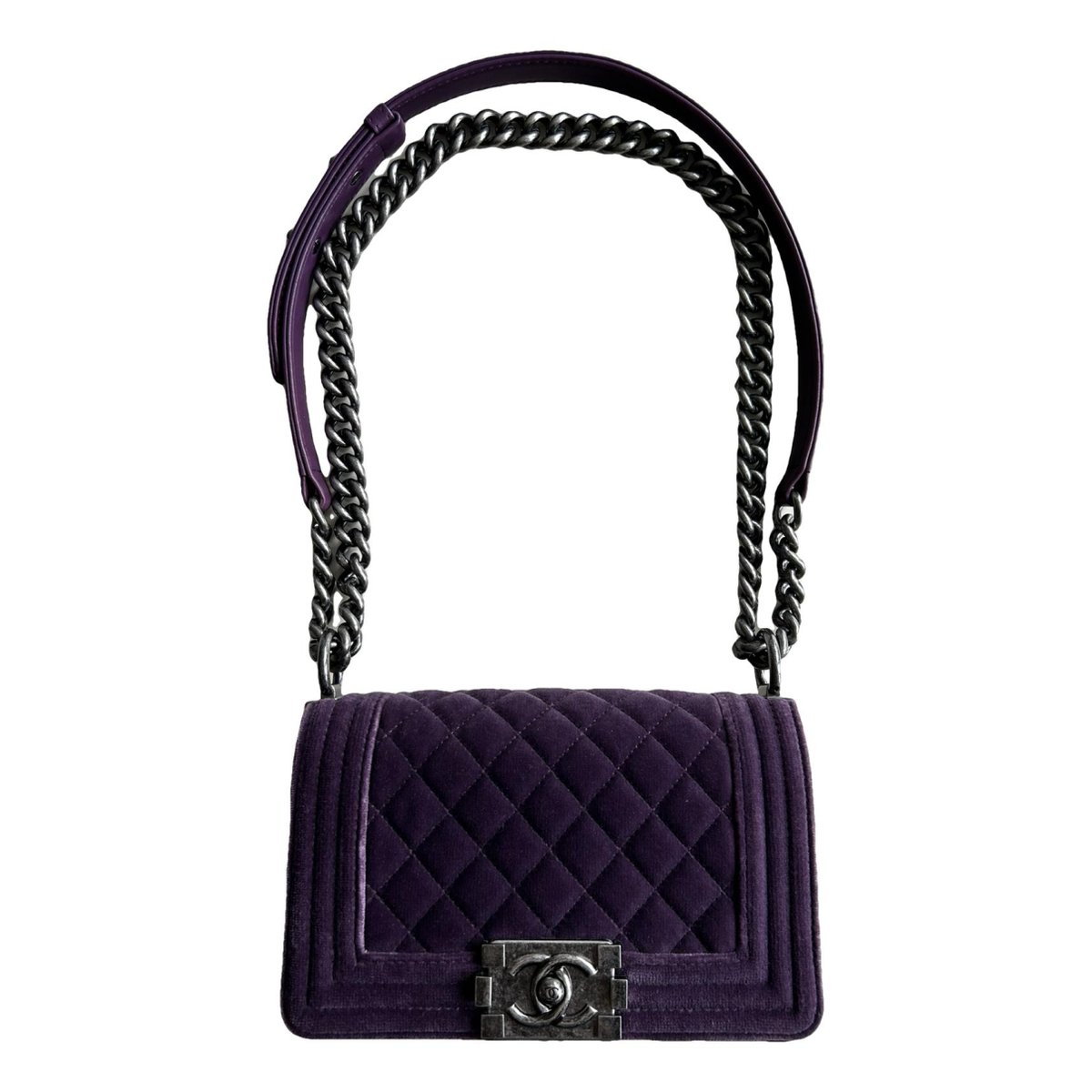 Boy velvet crossbody bag