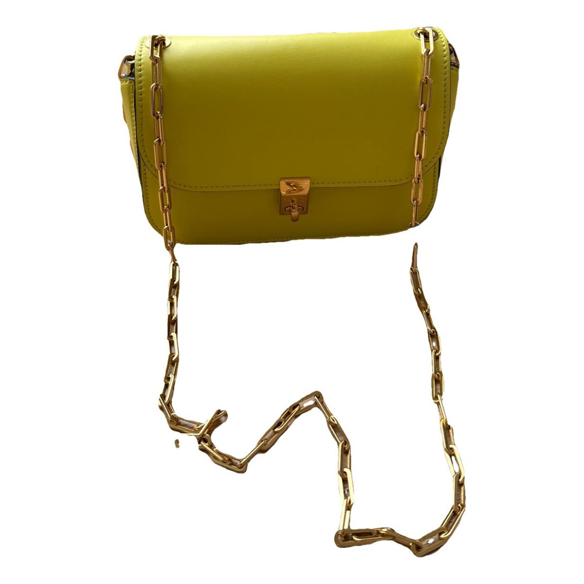 All over chain leather handbag