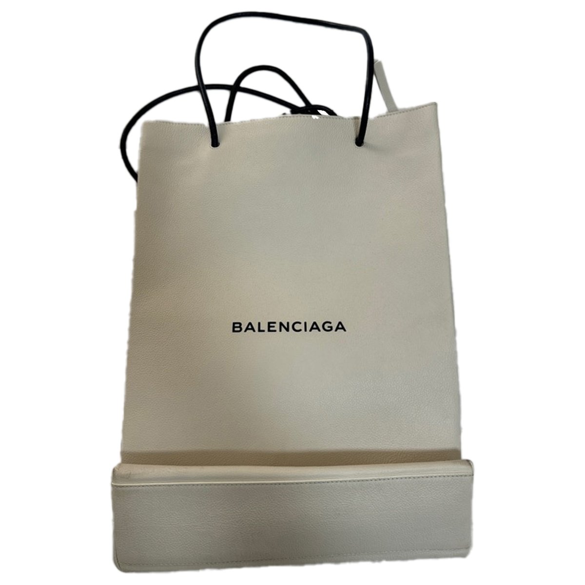 Shopping North South leather handbag
