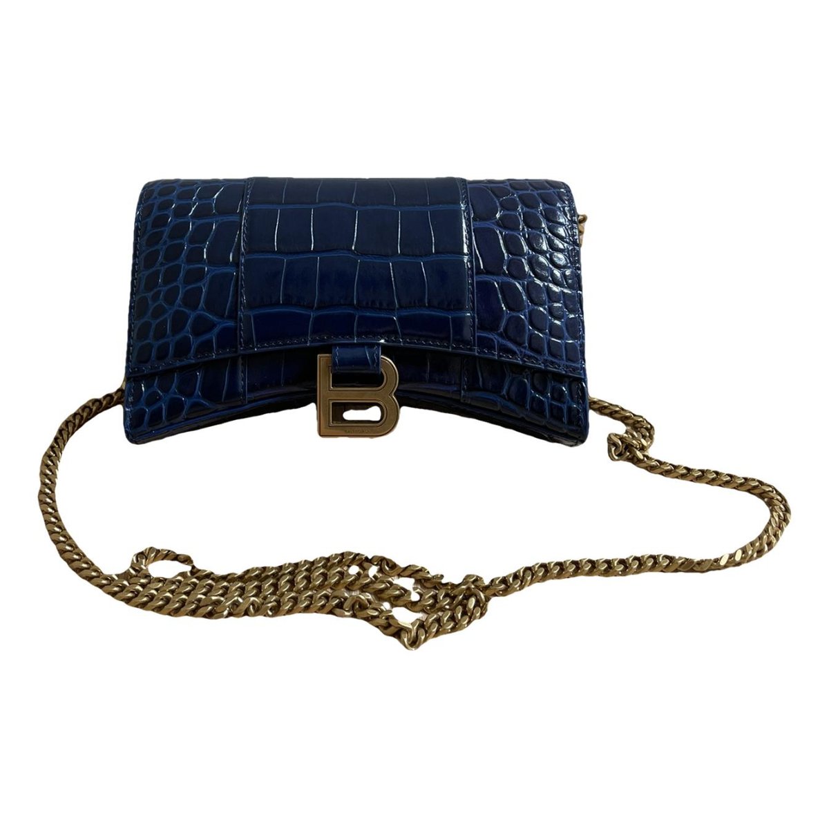 Wallet On Chain B leather crossbody bag