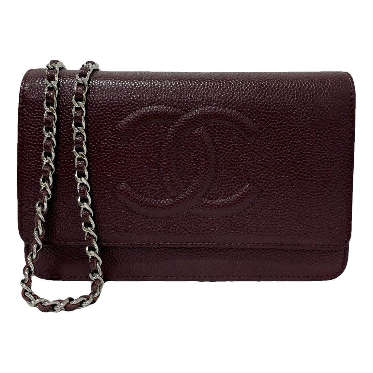 Wallet On Chain Double C leather crossbody bag