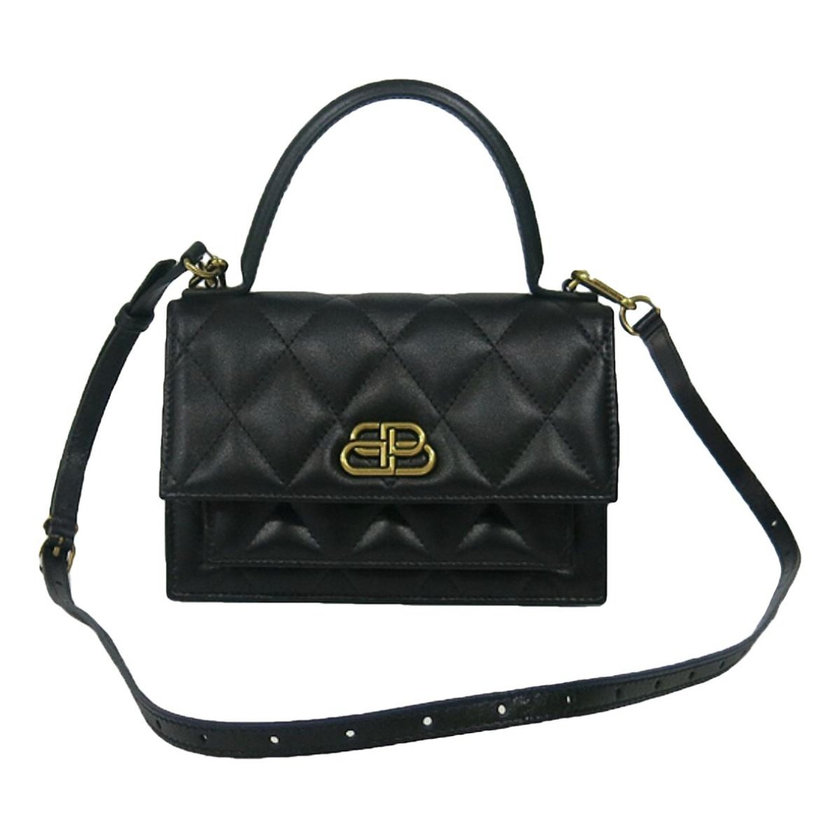 Sharp leather handbag