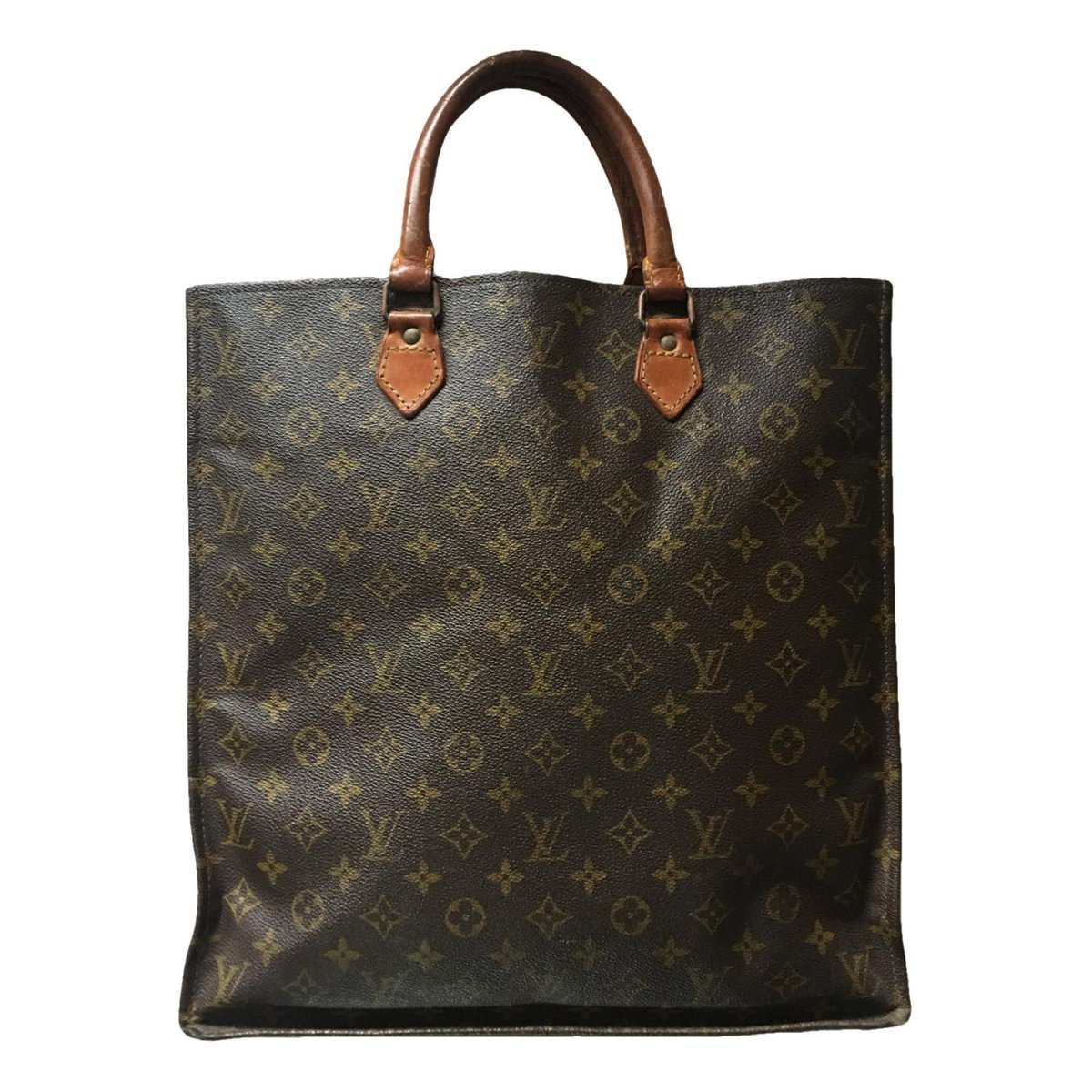 Plat leather handbag