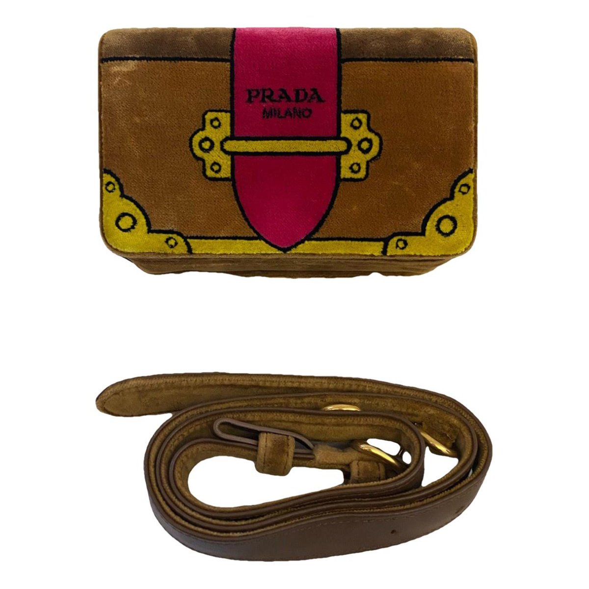Cahier velvet crossbody bag
