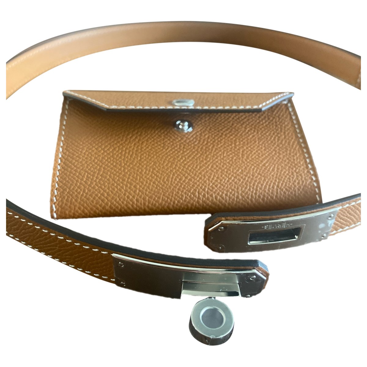 Kelly Pocket leather belt
