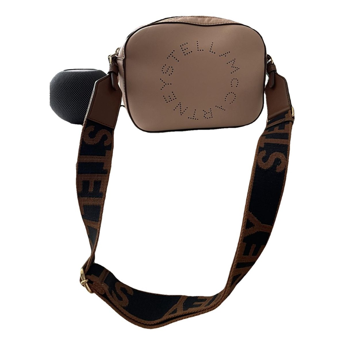 Logo vegan leather crossbody bag