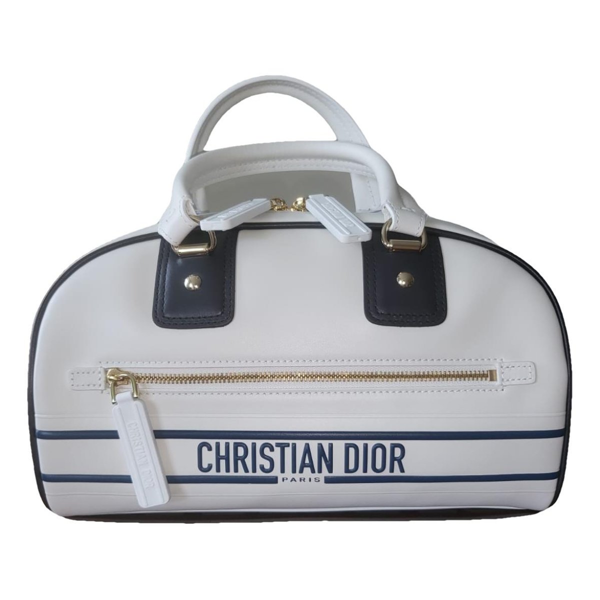 Dior Vibe Zip Bowling leather handbag