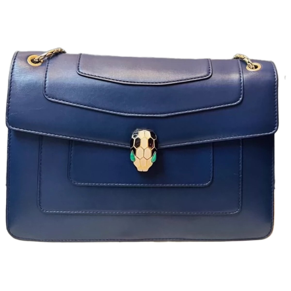Serpenti leather handbag