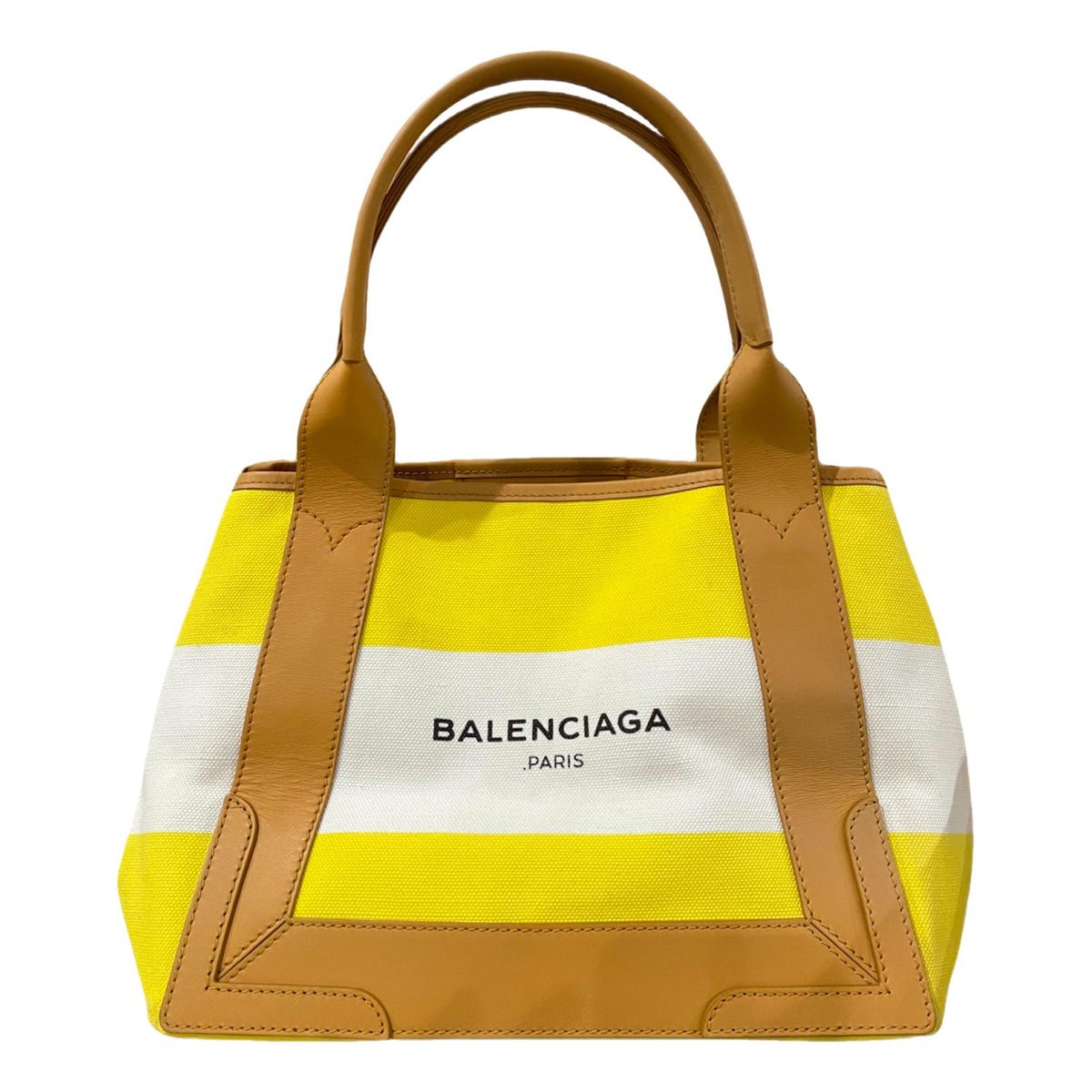 Navy cabas leather tote