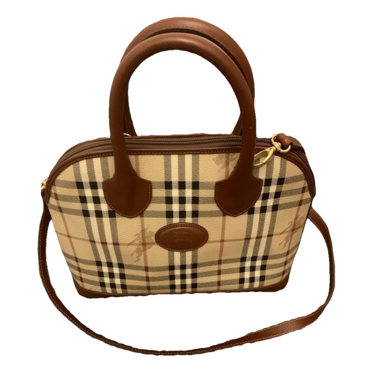 Title leather crossbody bag