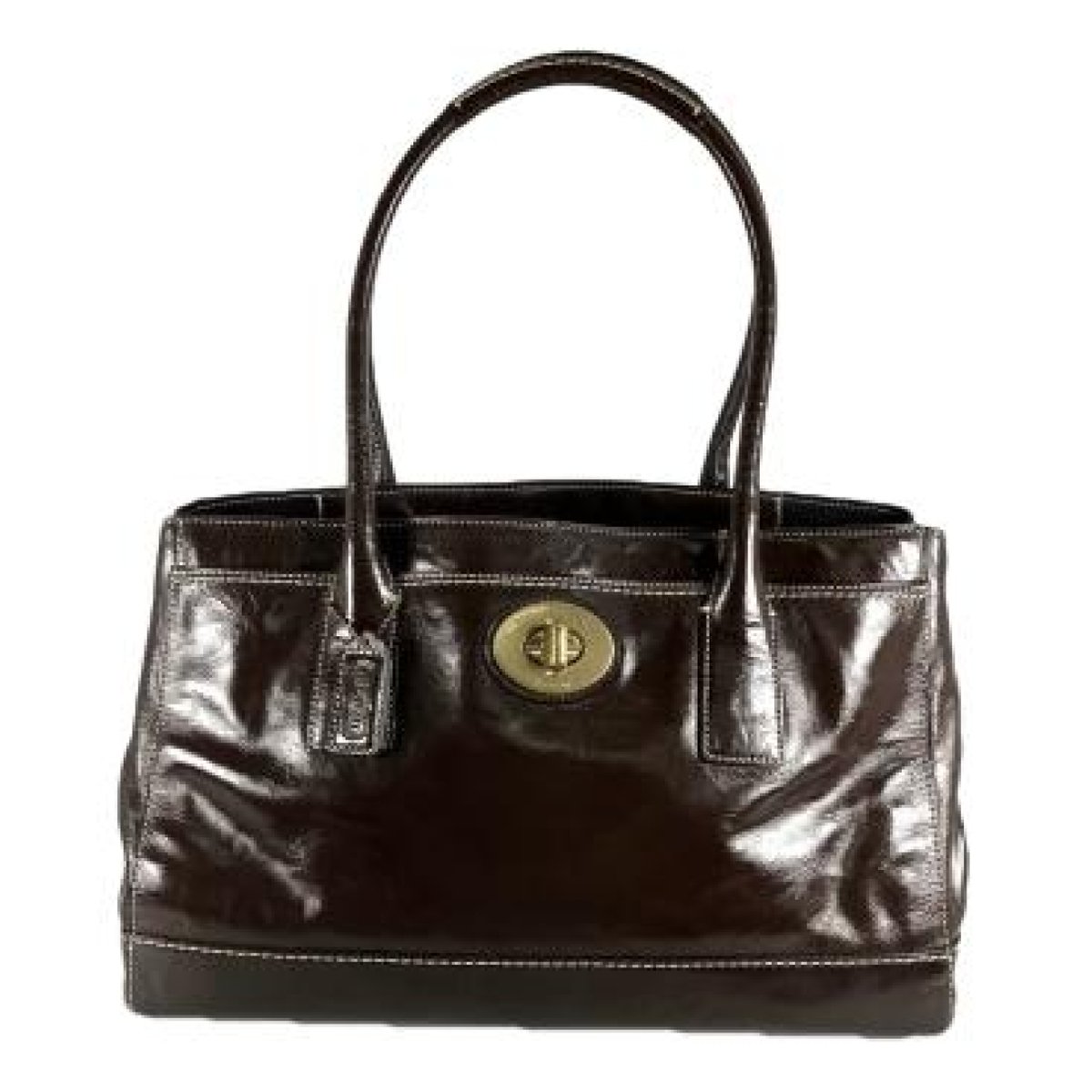 Gramercy Satchel patent leather handbag