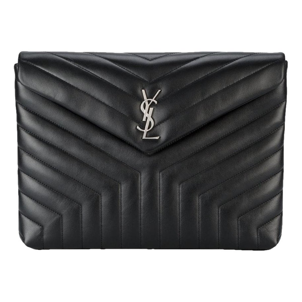 Loulou leather clutch bag