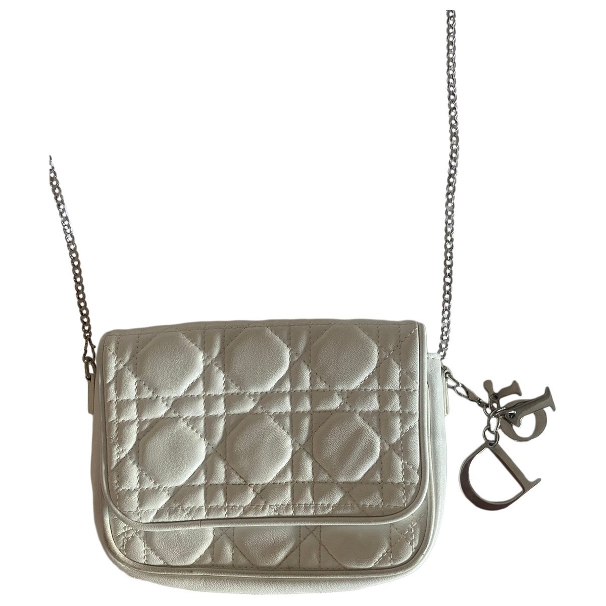 Lady Dior leather clutch bag