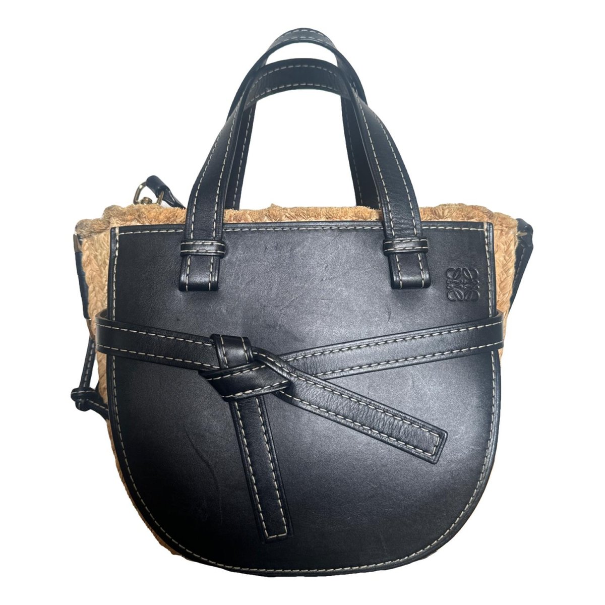 Gate Top Handle leather handbag